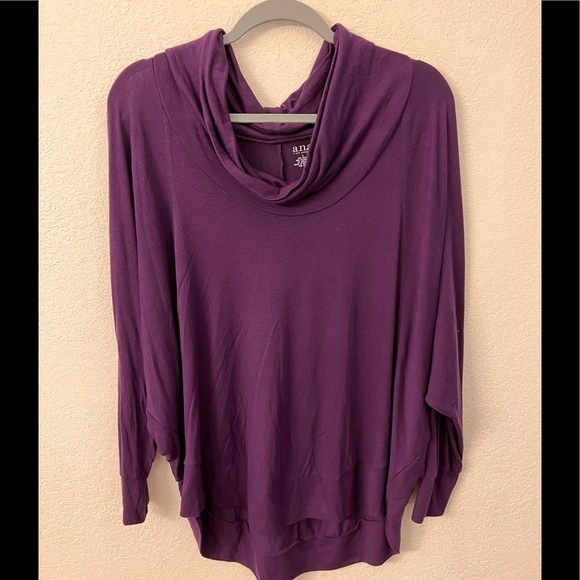 A.n.a purple shirt size large - Picture 1 of 5